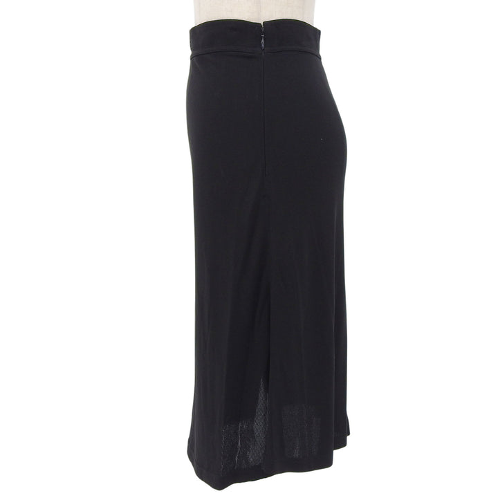 Excellent CHANEL BOUTIQUE skirt black Rayon Women 36 97P P07157
