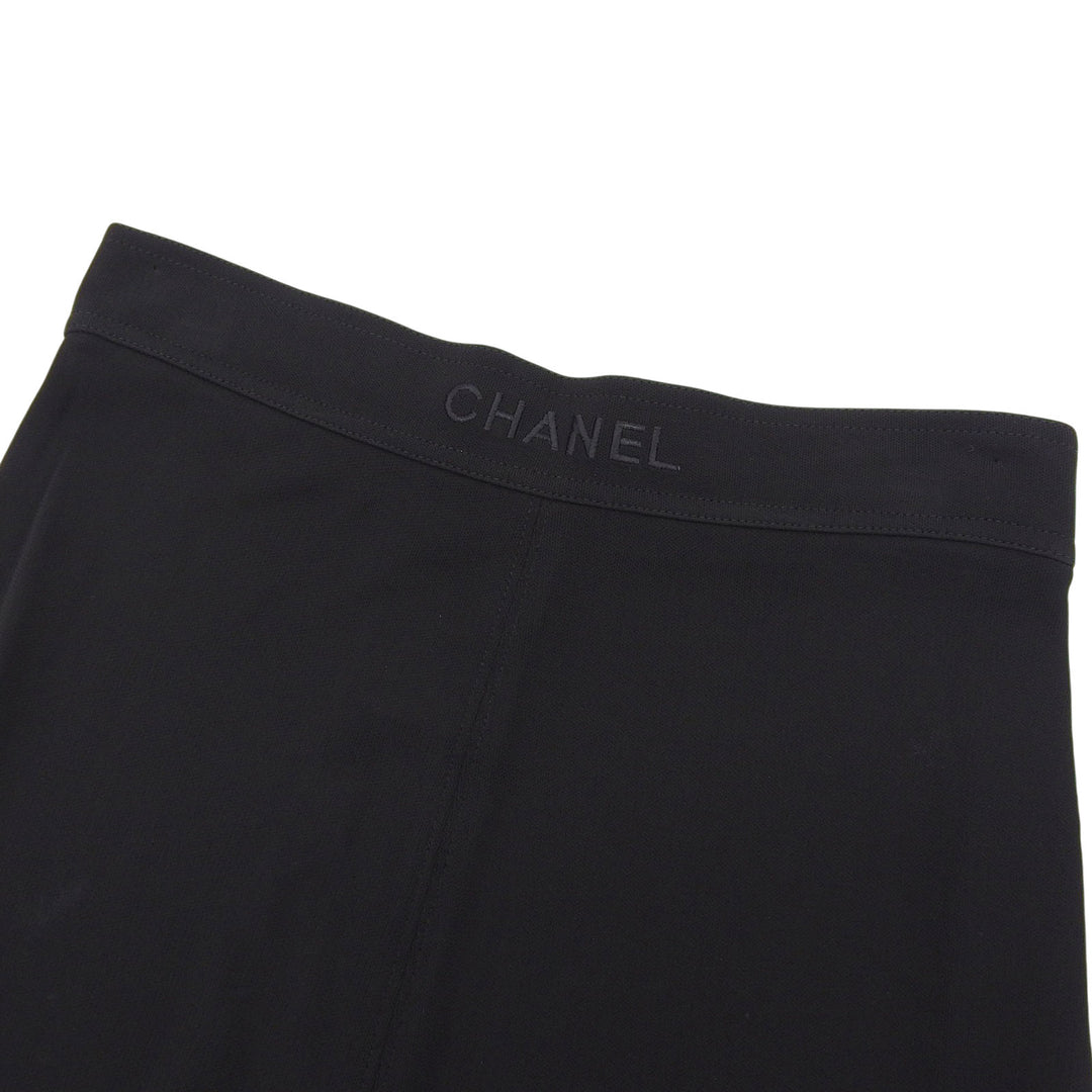 Excellent CHANEL BOUTIQUE skirt black Rayon Women 36 97P P07157