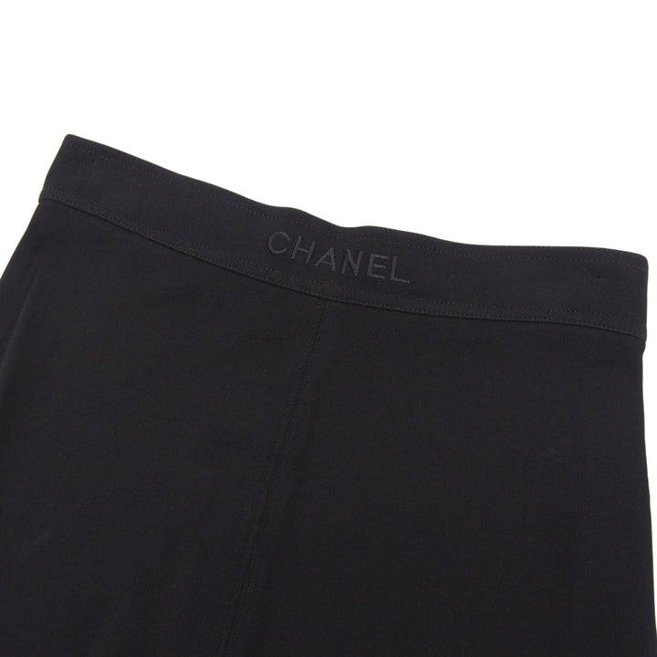 Excellent CHANEL BOUTIQUE skirt black Rayon Women 36 97P P07157