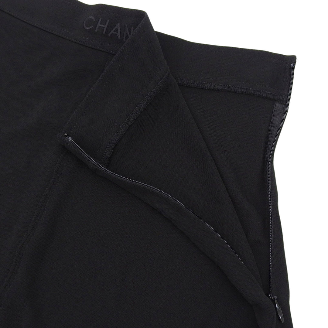 Excellent CHANEL BOUTIQUE skirt black Rayon Women 36 97P P07157