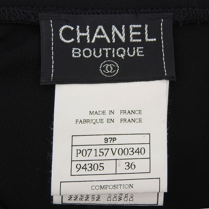 Excellent CHANEL BOUTIQUE skirt black Rayon Women 36 97P P07157