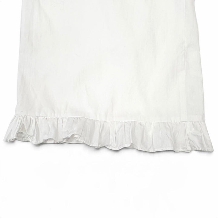 Discounted Great CHANEL Wide pants Front ribbon, ruffled hem design, white IT 38 P59372