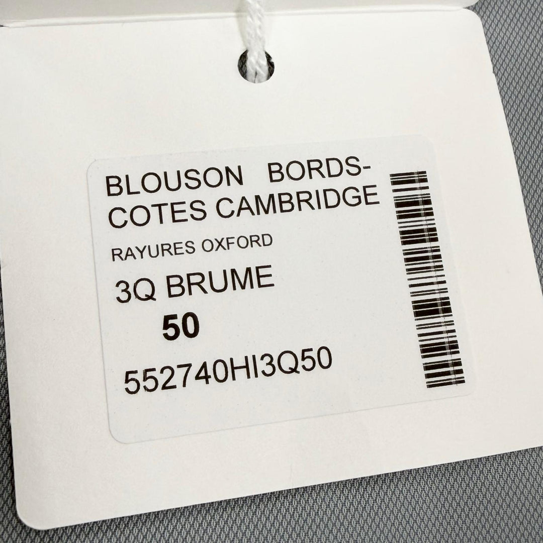 Pristine HERMES Blouson BLOUSON BORDS-COTES CAMBRIDGE Light blue 50 H552740HI