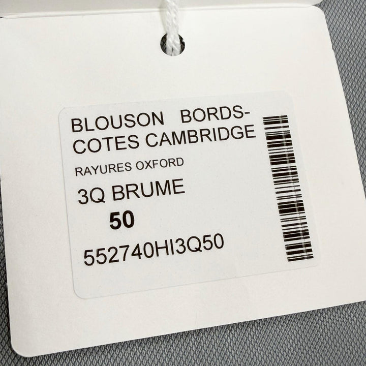 Pristine HERMES Blouson BLOUSON BORDS-COTES CAMBRIDGE Light blue 50 H552740HI