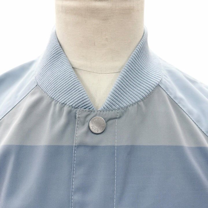 Pristine HERMES Blouson BLOUSON BORDS-COTES CAMBRIDGE Light blue 50 H552740HI