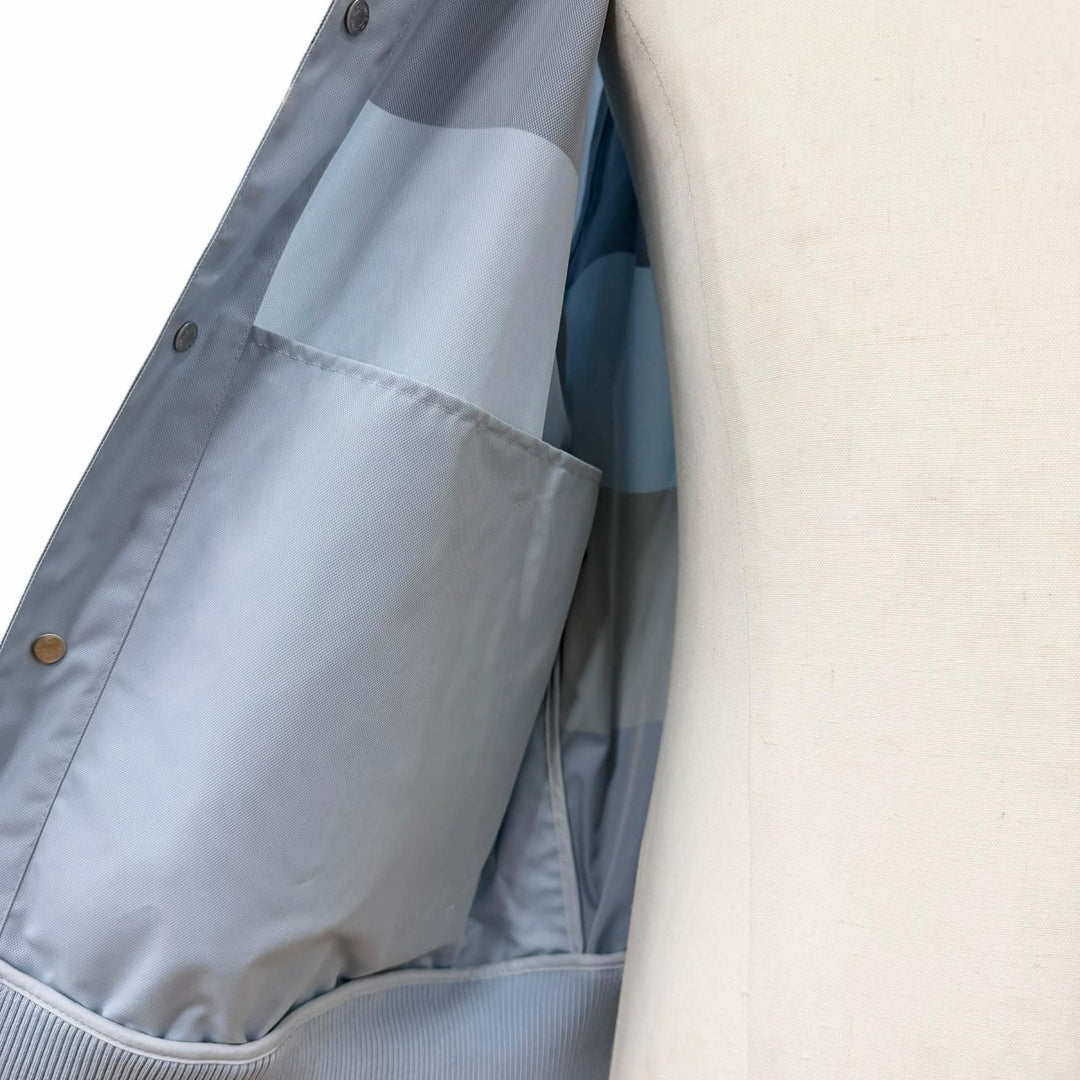 Pristine HERMES Blouson BLOUSON BORDS-COTES CAMBRIDGE Light blue 50 H552740HI