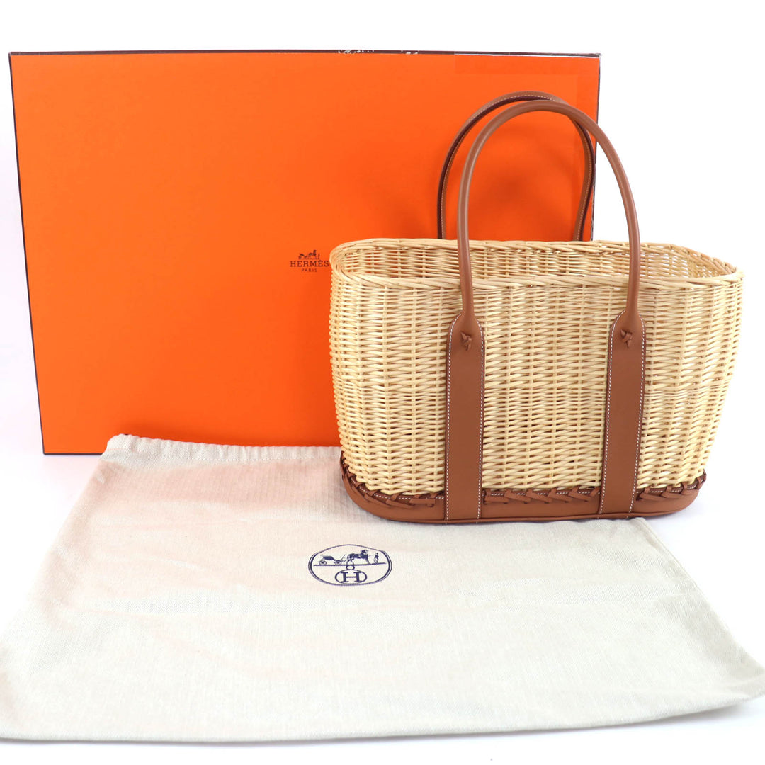 Pristine HERMES Handbag Garden picnic, garden party PM Swift Women