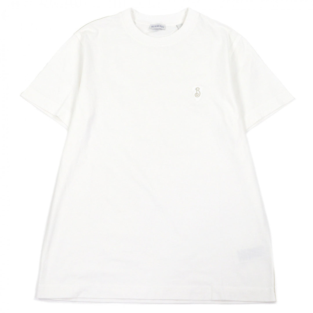 Great BURBERRY Short sleeve T-shirt Logo embroidery white cotton