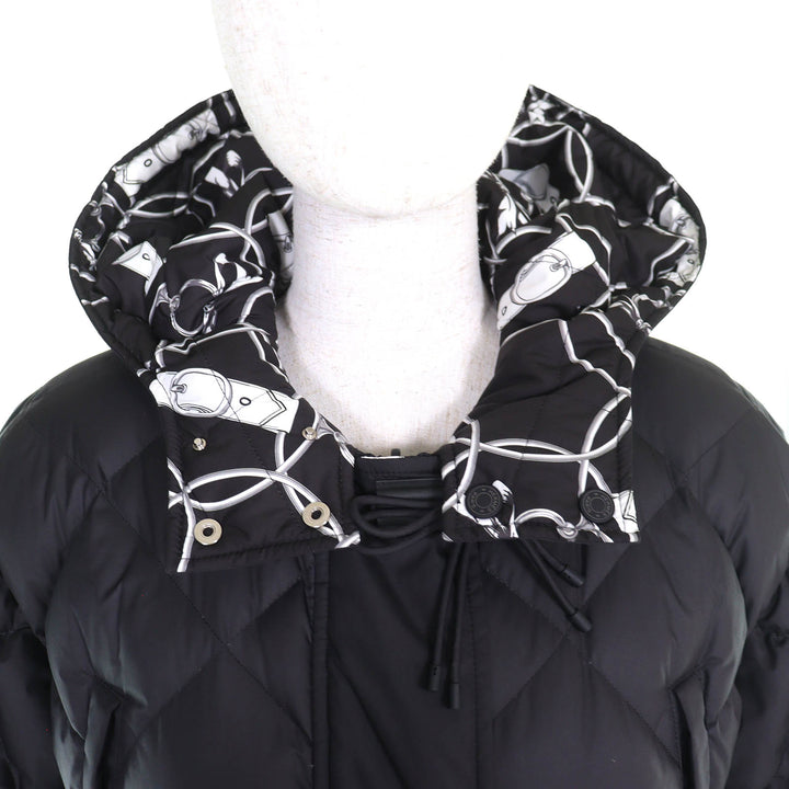 Excellent HERMES down coat La Promenade du Matin reversible 34 2H0158D4