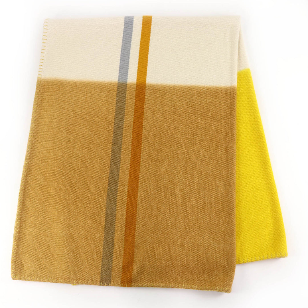 Pristine HERMES Daisangle Blanket H logo, 150x78.7"" large size cashmere