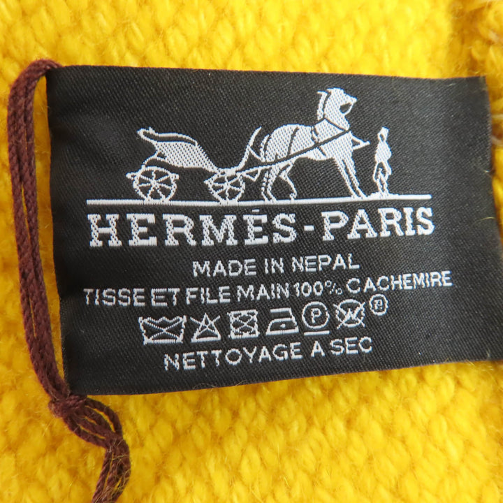 Pristine HERMES Daisangle Blanket H logo, 150x78.7"" large size cashmere