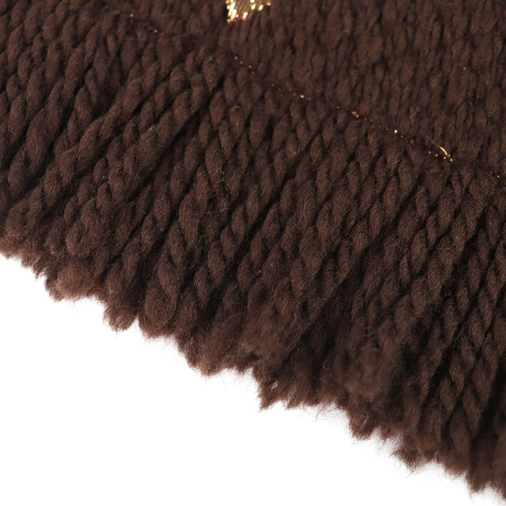 Great LOUIS VUITTON Scarf Escalp Logo Mania Shine Marron wool Women M71383