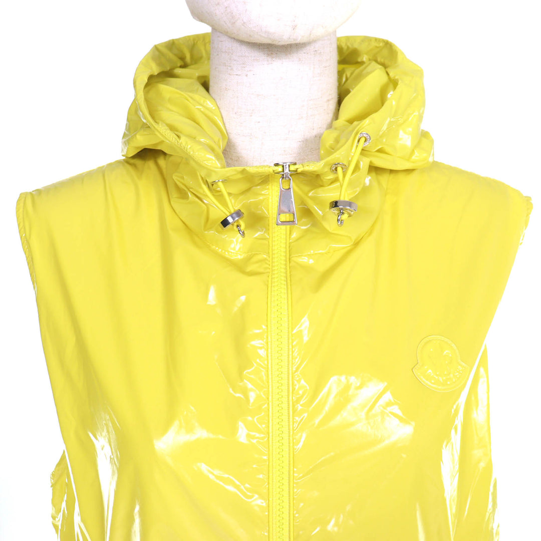 Excellent MONCLER Best SETE GILET Logo patch hoodie nylon vest yellow Women 1
