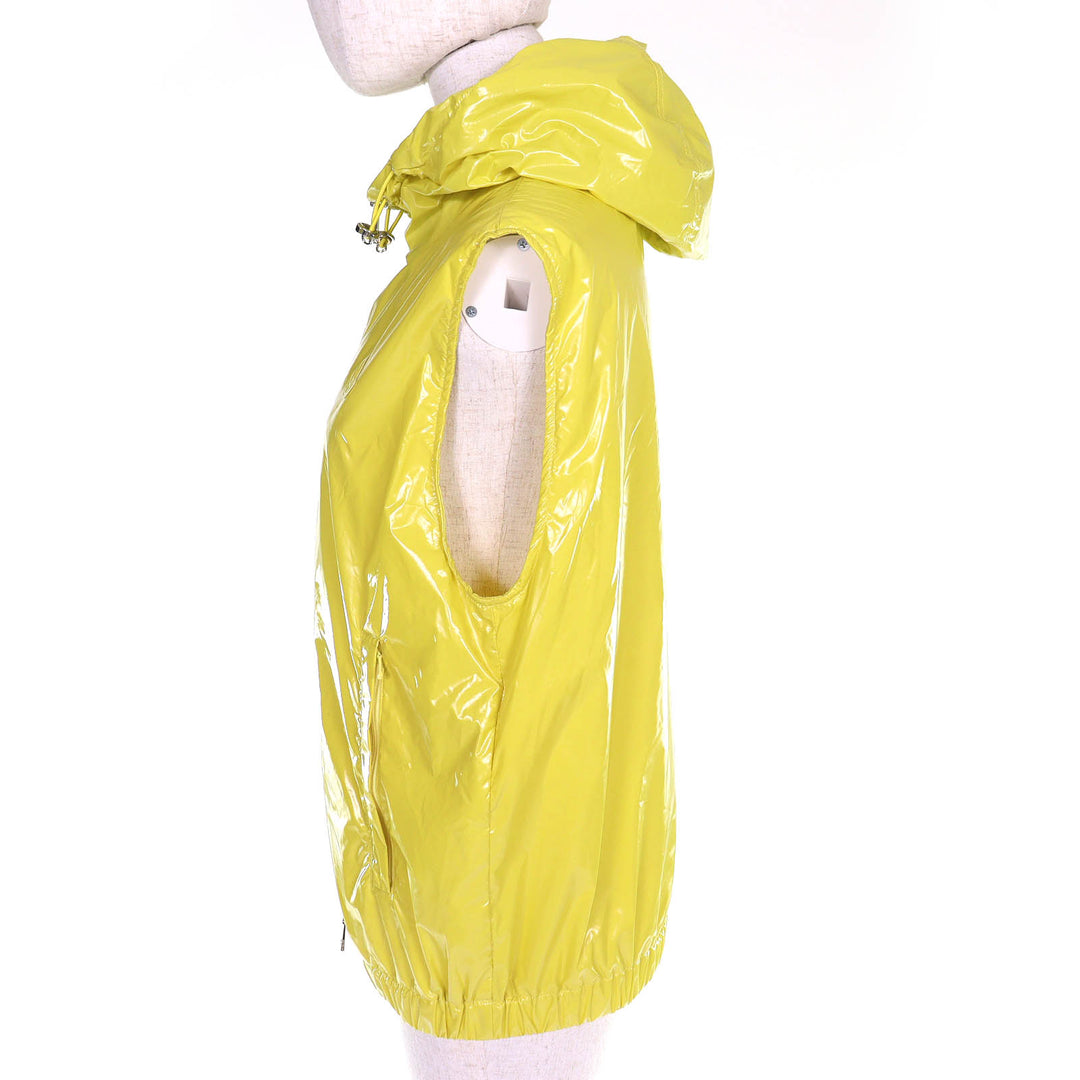 Excellent MONCLER Best SETE GILET Logo patch hoodie nylon vest yellow Women 1
