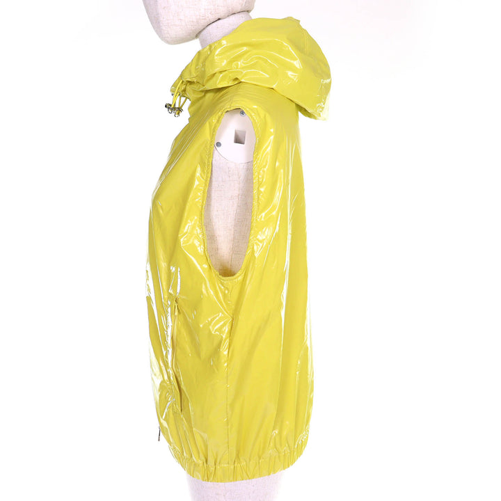Excellent MONCLER Best SETE GILET Logo patch hoodie nylon vest yellow Women 1