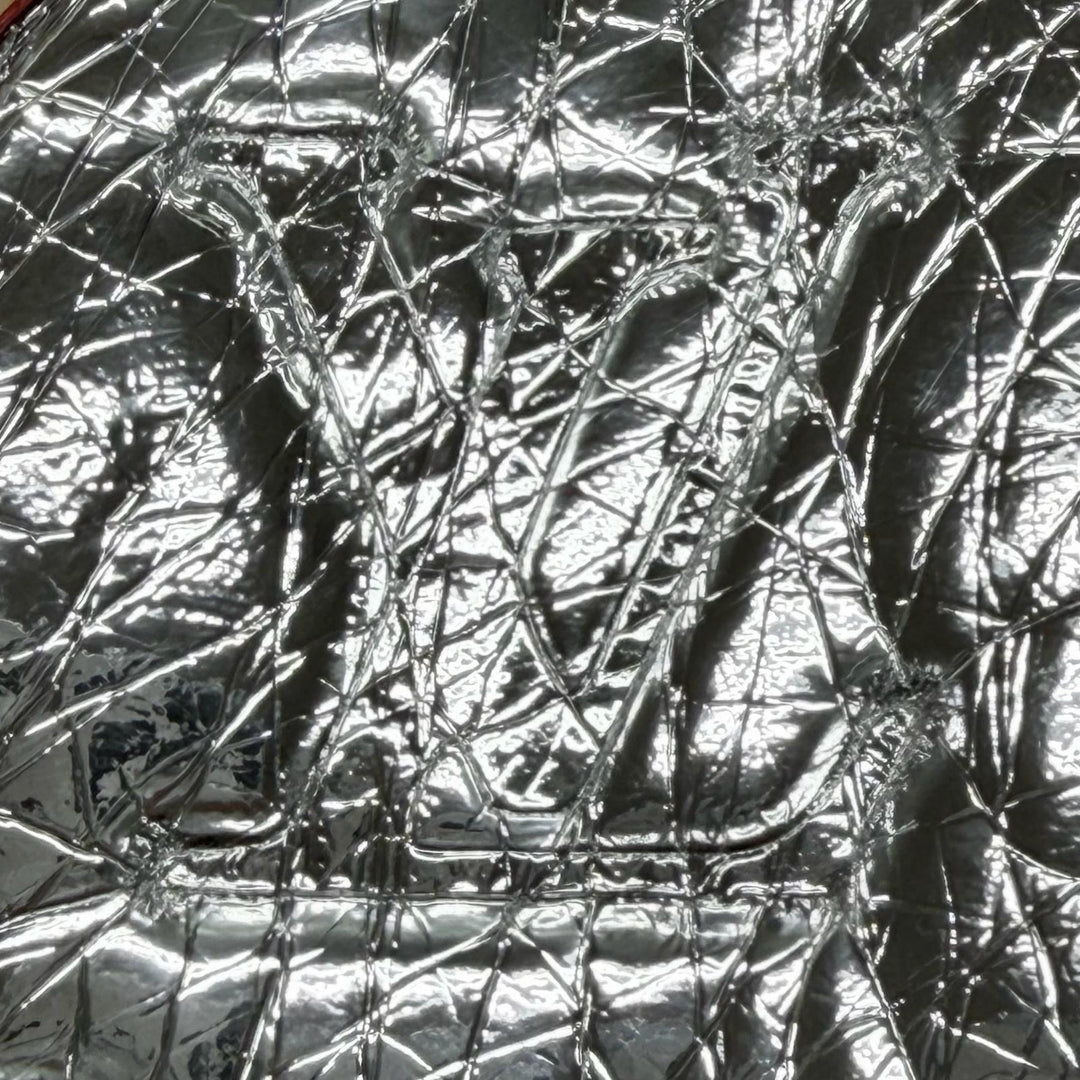 Excellent LOUIS VUITTON Mouton jacket Silver Sheep leather mens 50