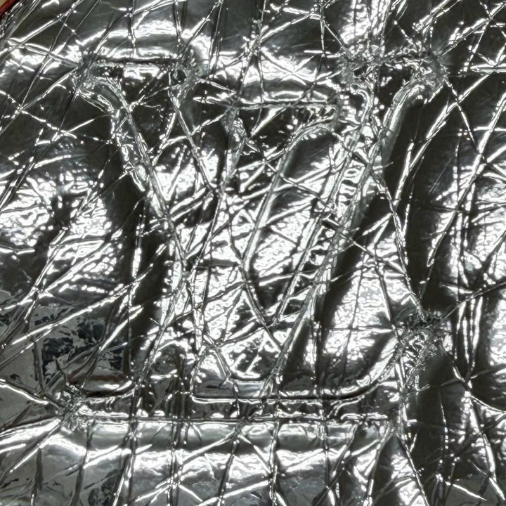 Excellent LOUIS VUITTON Mouton jacket Silver Sheep leather mens 50