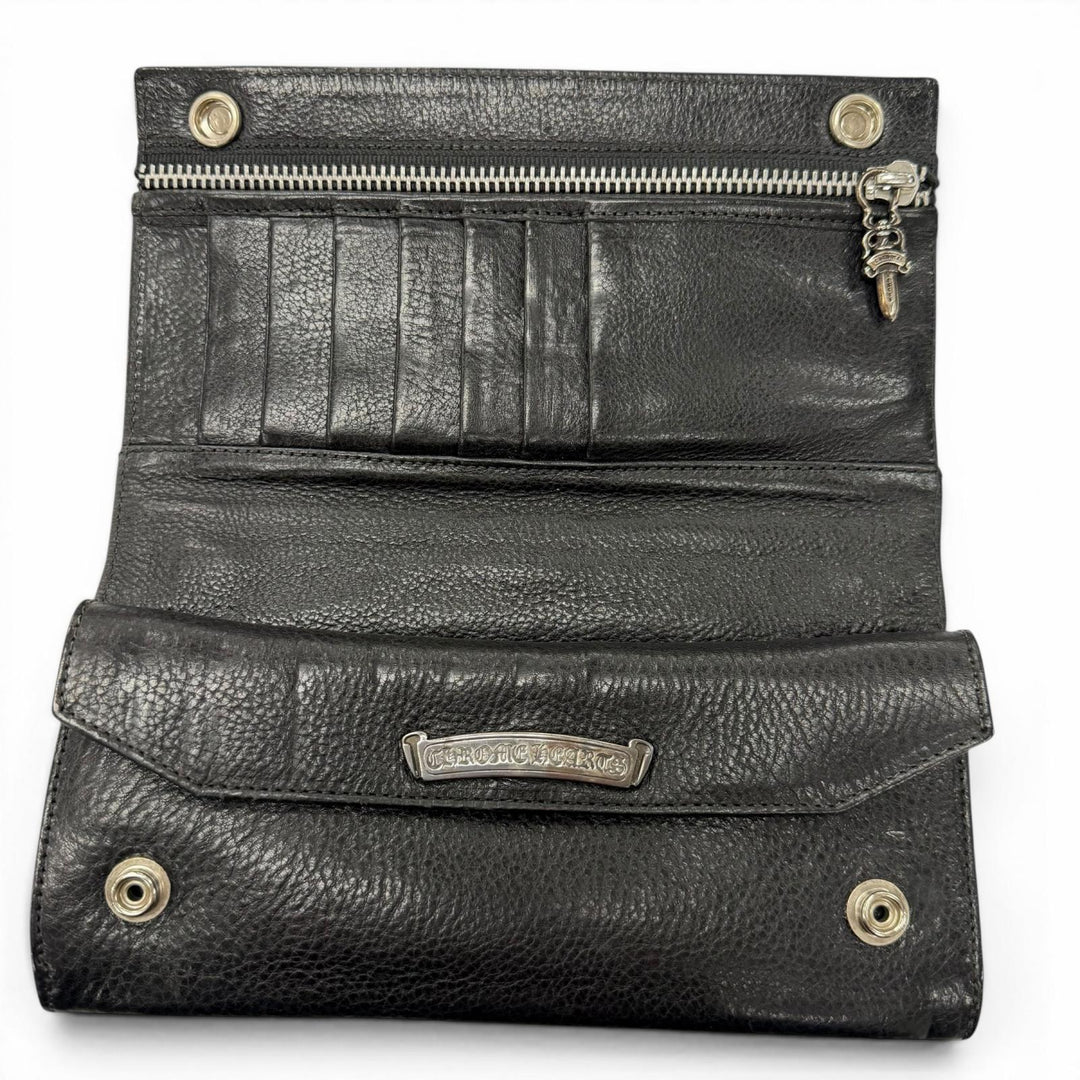 Very Good CHROME HEARTS Purse Greasy black mens