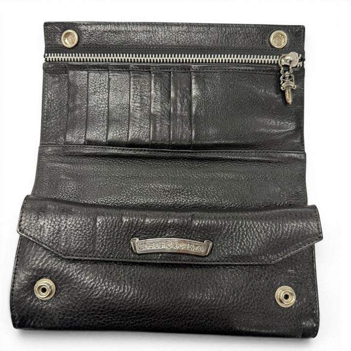 Very Good CHROME HEARTS Purse Greasy black mens
