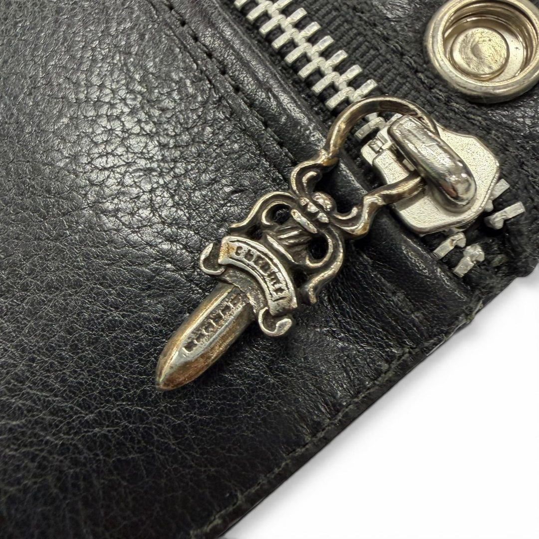 Very Good CHROME HEARTS Purse Greasy black mens