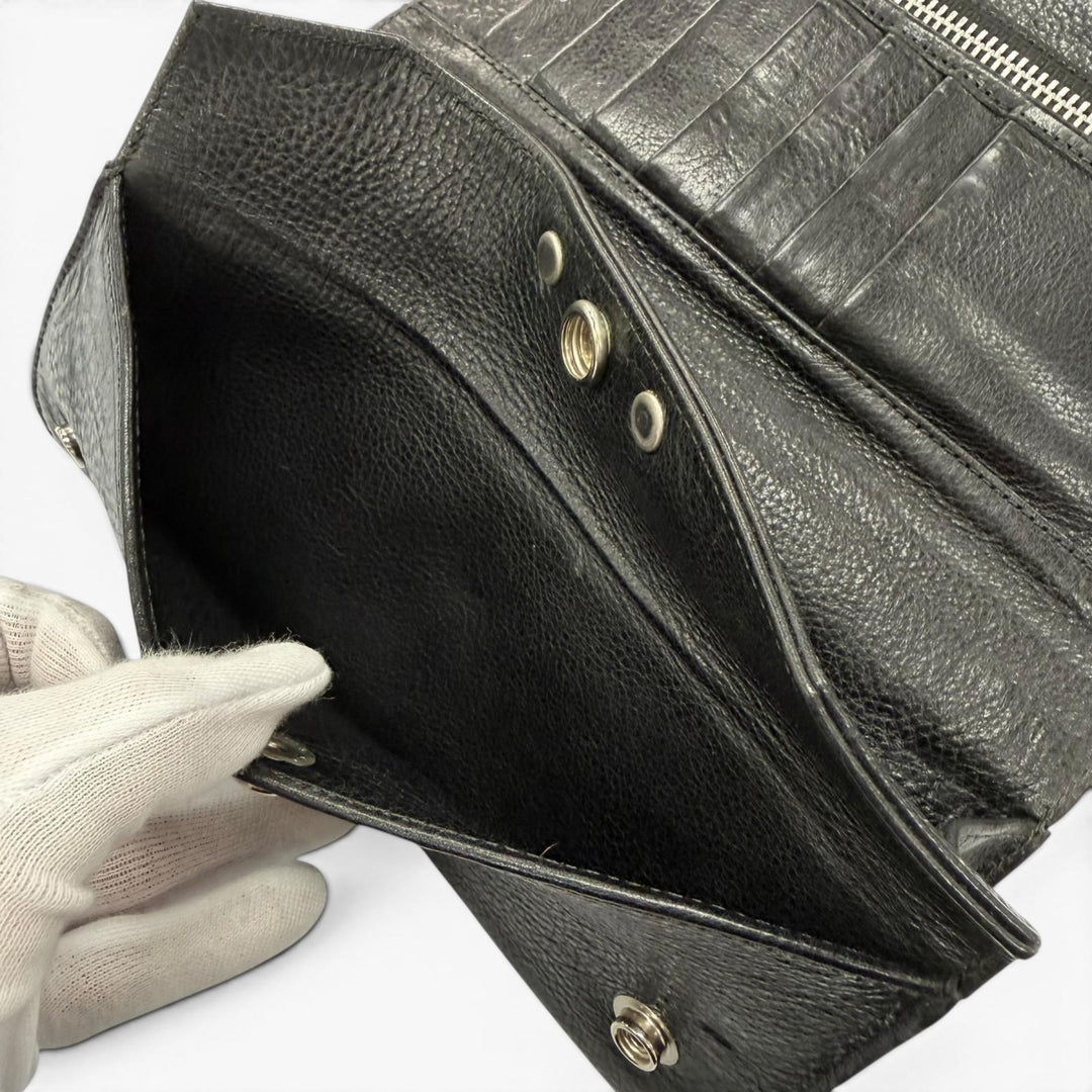 Very Good CHROME HEARTS Purse Greasy black mens
