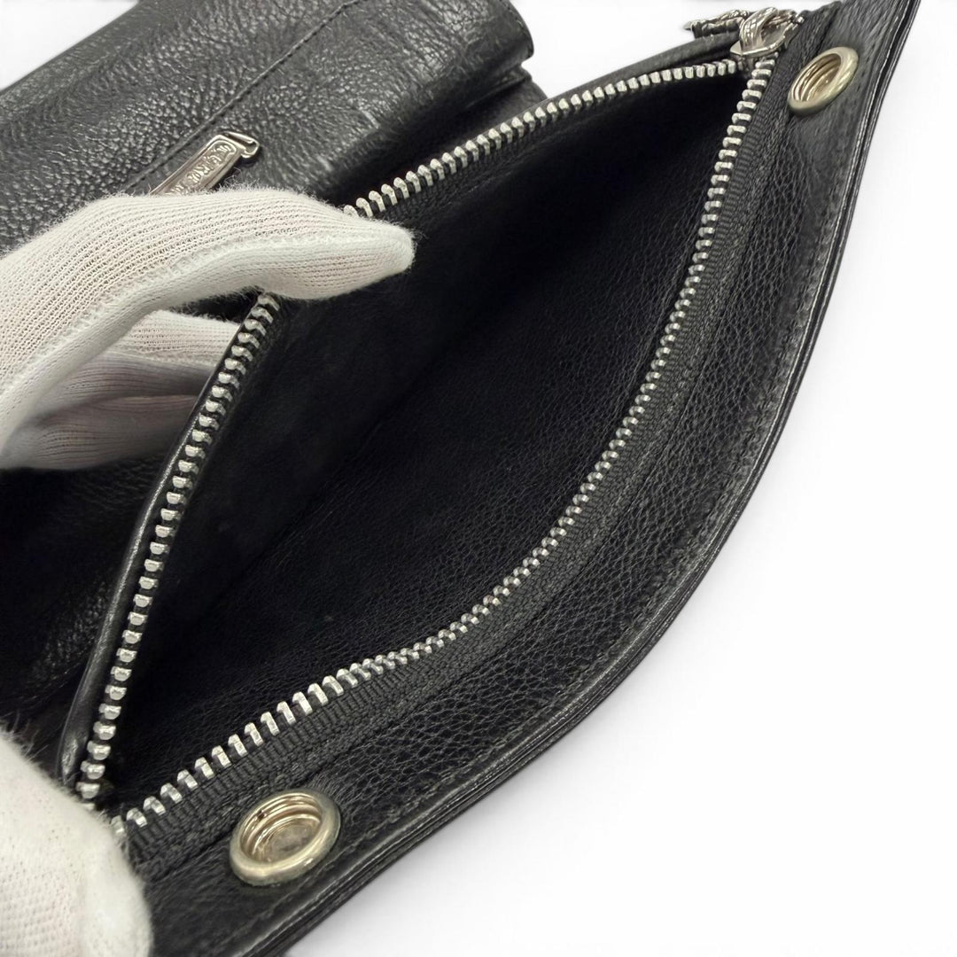 Very Good CHROME HEARTS Purse Greasy black mens