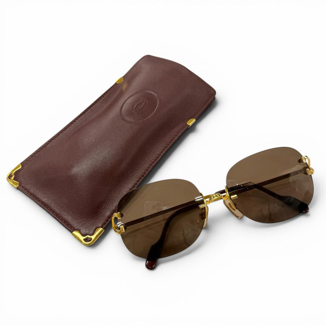 Great Cartier sunglasses gold mens