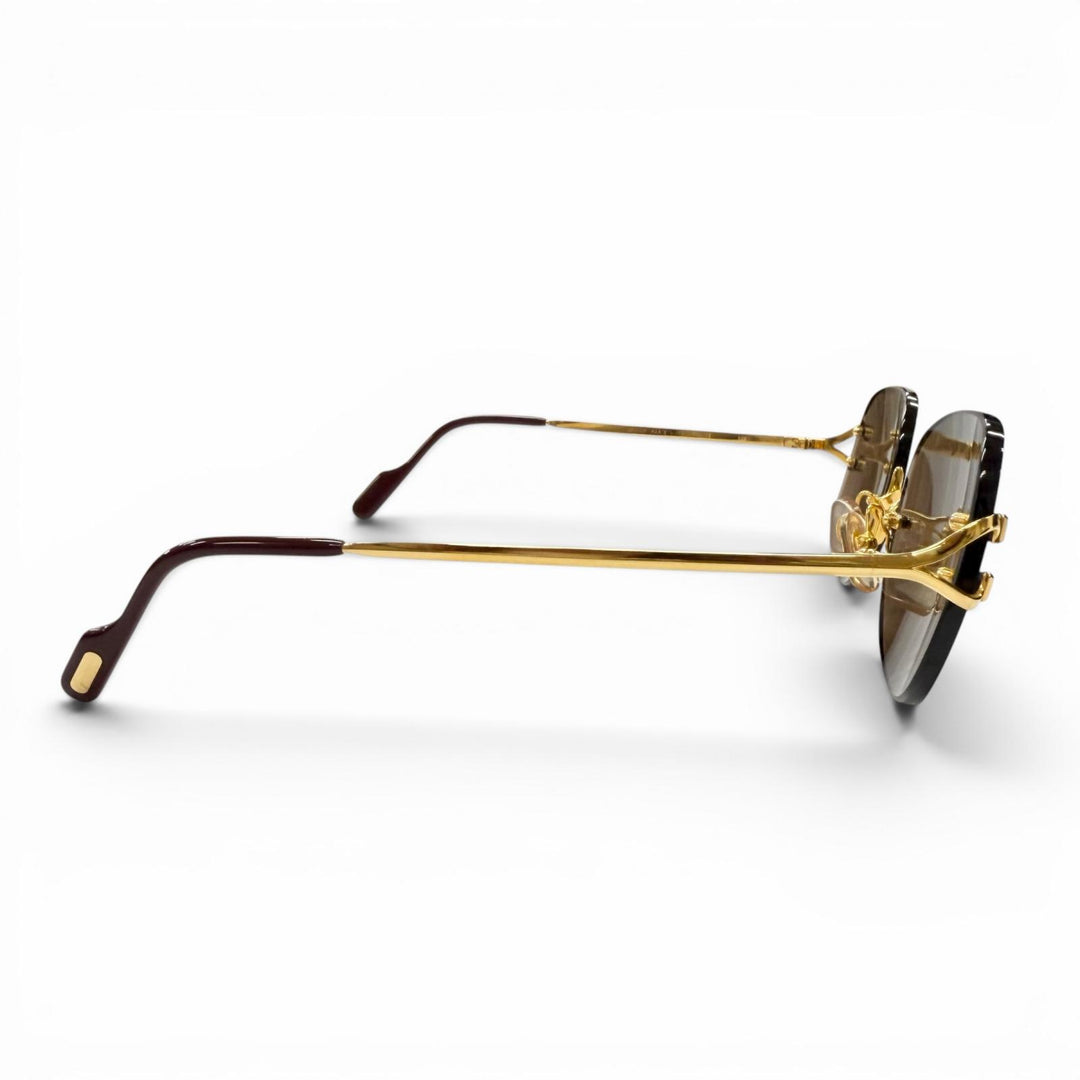 Great Cartier sunglasses gold mens