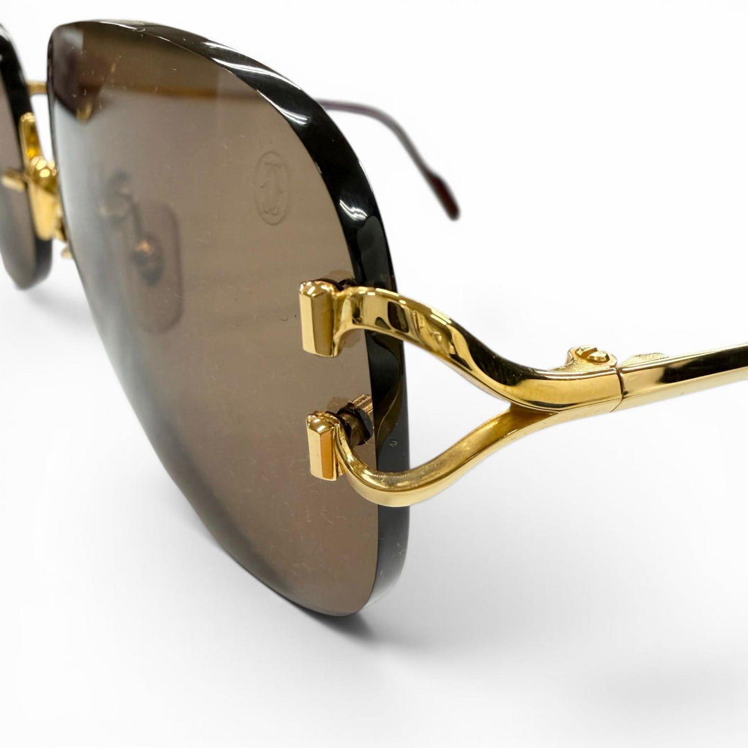 Great Cartier sunglasses gold mens