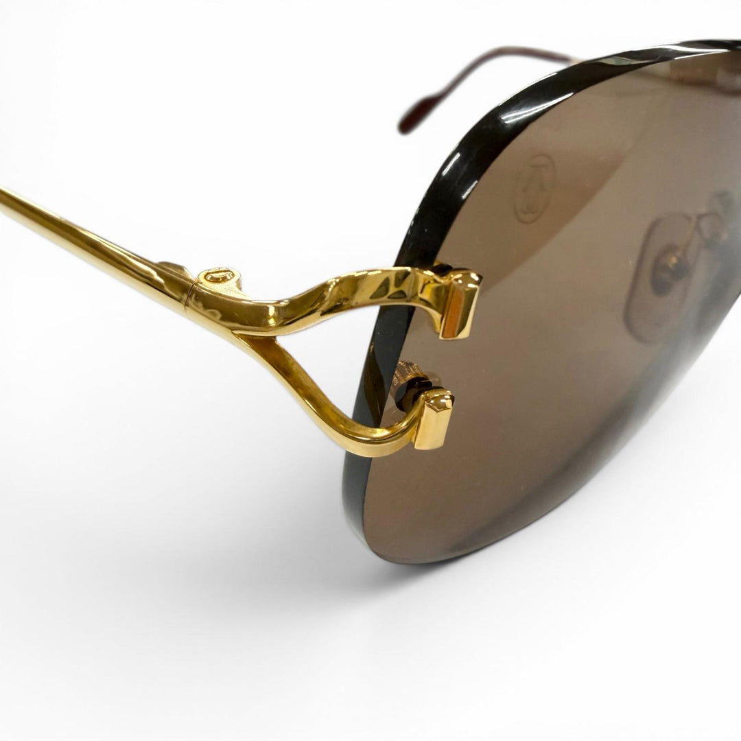 Great Cartier sunglasses gold mens