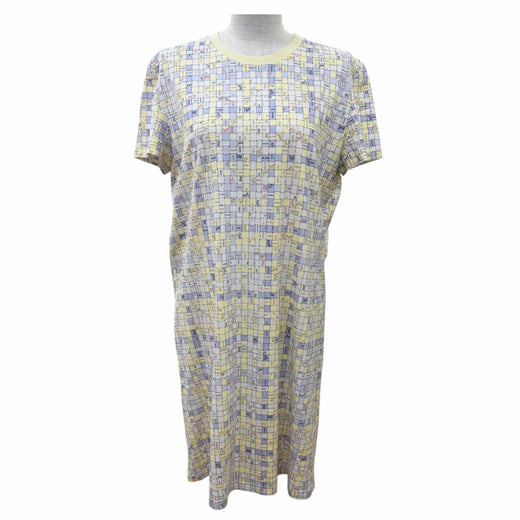 Excellent HERMES one piece Bolduc Short-Sleeve Straight Dress 38 5E4524DK