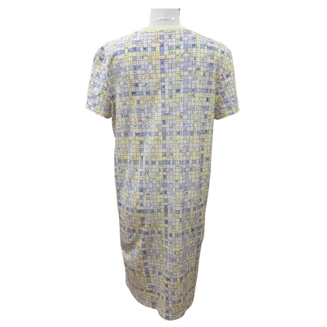 Excellent HERMES one piece Bolduc Short-Sleeve Straight Dress 38 5E4524DK