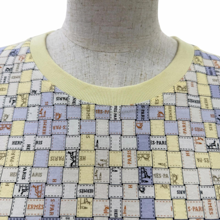 Excellent HERMES one piece Bolduc Short-Sleeve Straight Dress 38 5E4524DK