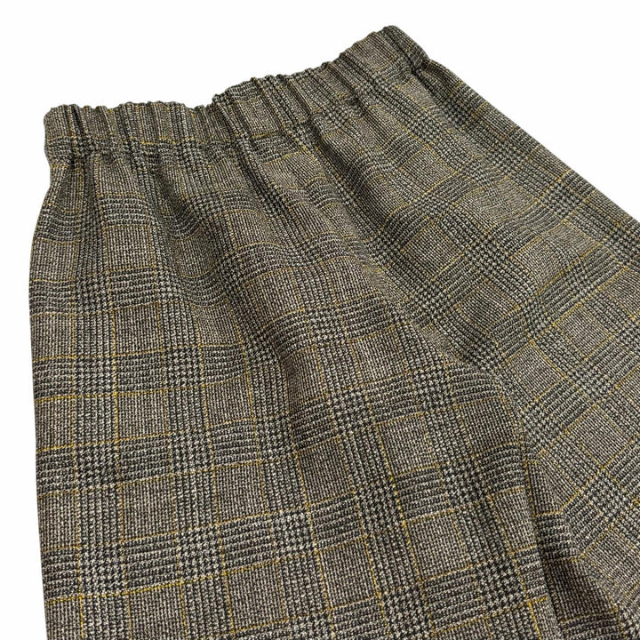 Pristine GUCCI Shorts Interlocking G embroidery glen check Brown wool 40 770190