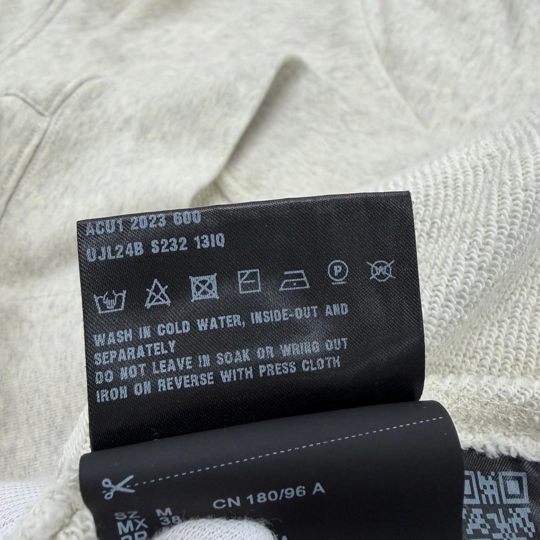 Great PRADA hoodie Front logo pullover Light gray cotton mens M UJL24B