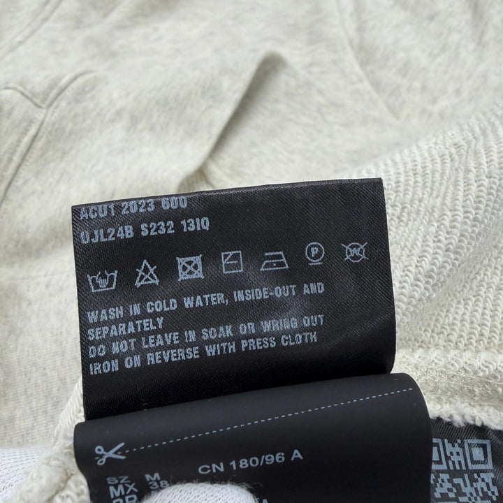 Great PRADA hoodie Front logo pullover Light gray cotton mens M UJL24B