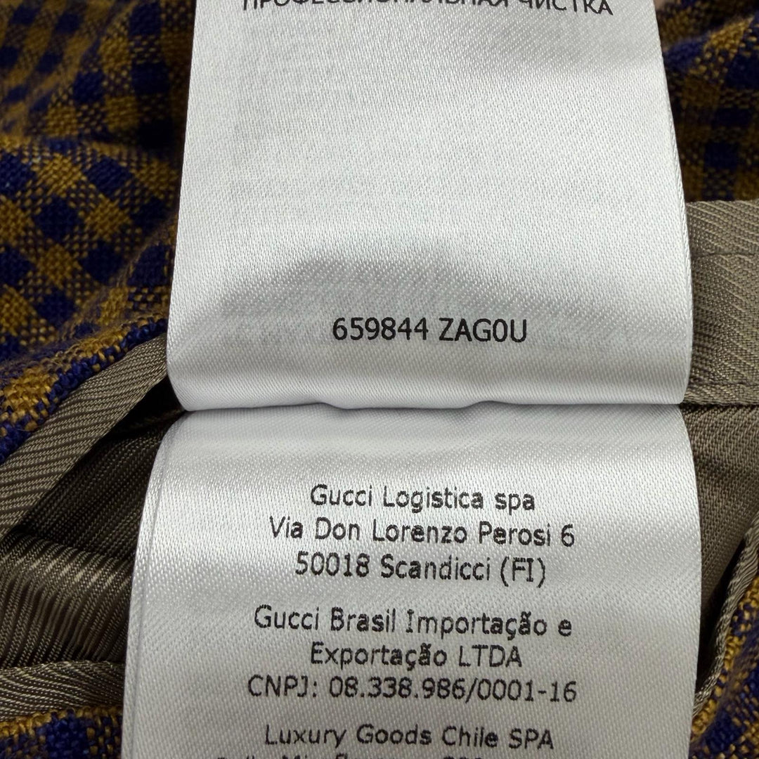 Excellent GUCCI tailored jacket Brown linen mens 48 659844