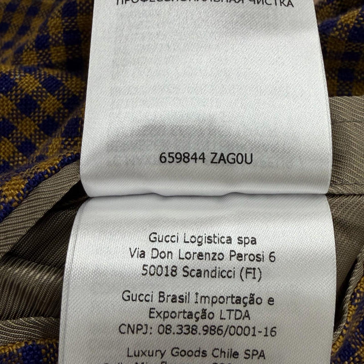 Excellent GUCCI tailored jacket Brown linen mens 48 659844