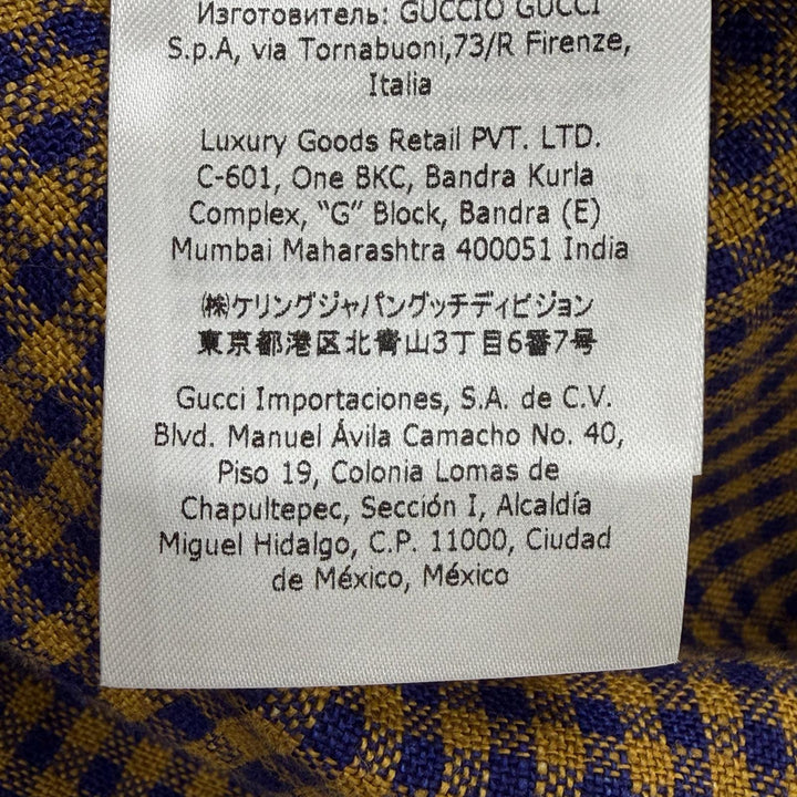 Excellent GUCCI tailored jacket Brown linen mens 48 659844