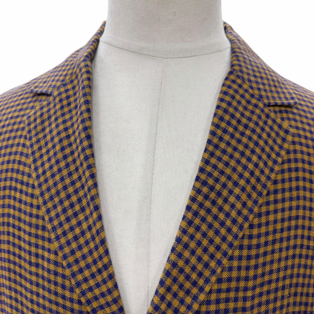 Excellent GUCCI tailored jacket Brown linen mens 48 659844
