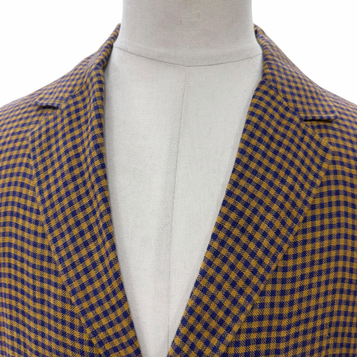 Excellent GUCCI tailored jacket Brown linen mens 48 659844
