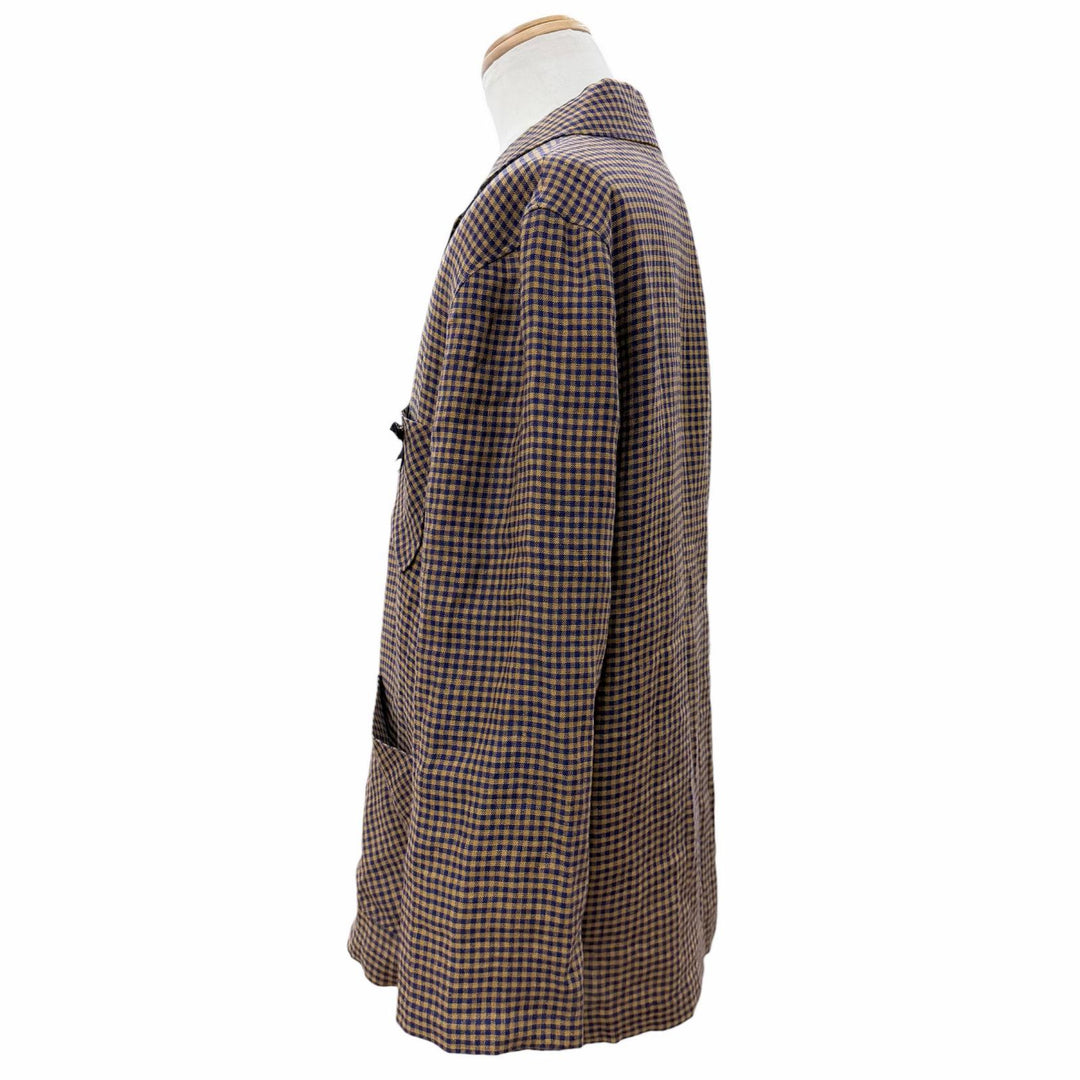 Excellent GUCCI tailored jacket Brown linen mens 48 659844