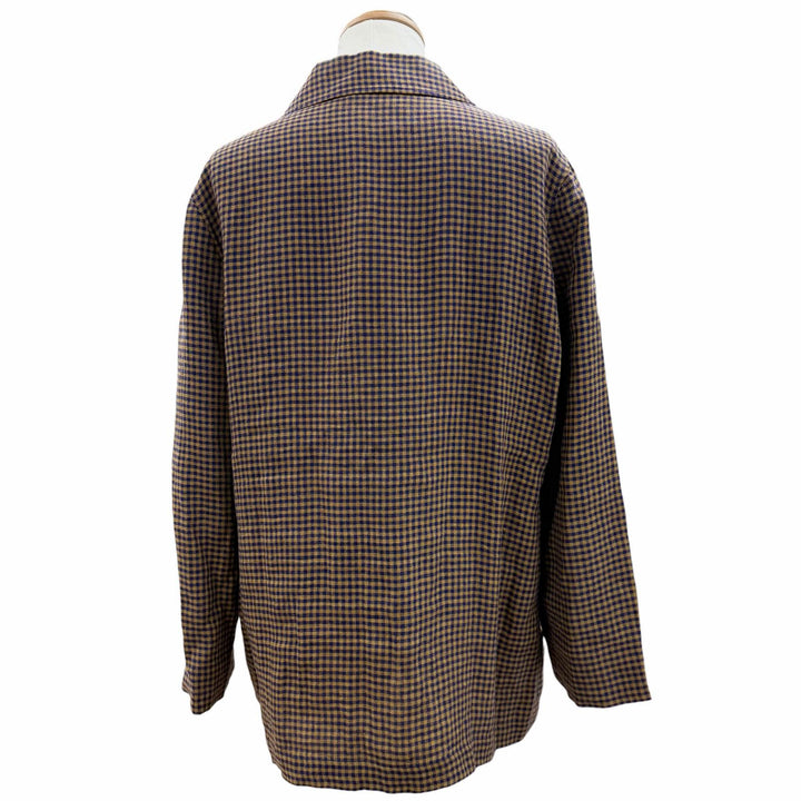 Excellent GUCCI tailored jacket Brown linen mens 48 659844
