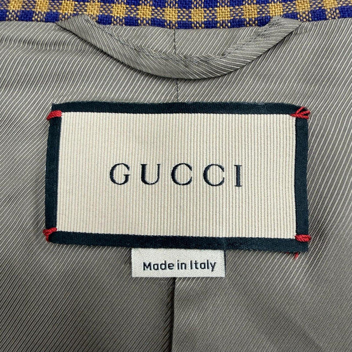 Excellent GUCCI tailored jacket Brown linen mens 48 659844
