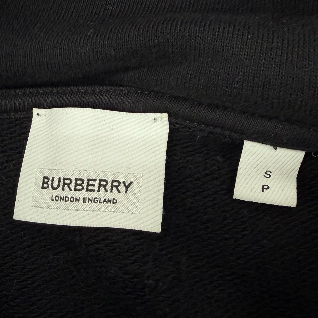 Very Good BURBERRY hoodie Horseferry pullover black cotton mens S 8040767