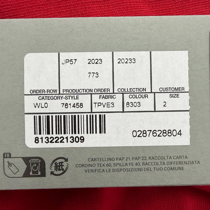Pristine BALENCIAGA hoodie Faux Logo Round Hem Hoodie Red cotton mens 2 761458