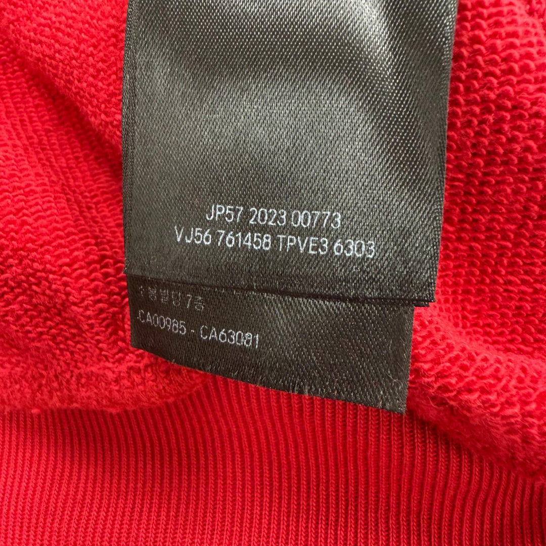 Pristine BALENCIAGA hoodie Faux Logo Round Hem Hoodie Red cotton mens 2 761458