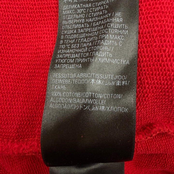 Pristine BALENCIAGA hoodie Faux Logo Round Hem Hoodie Red cotton mens 2 761458