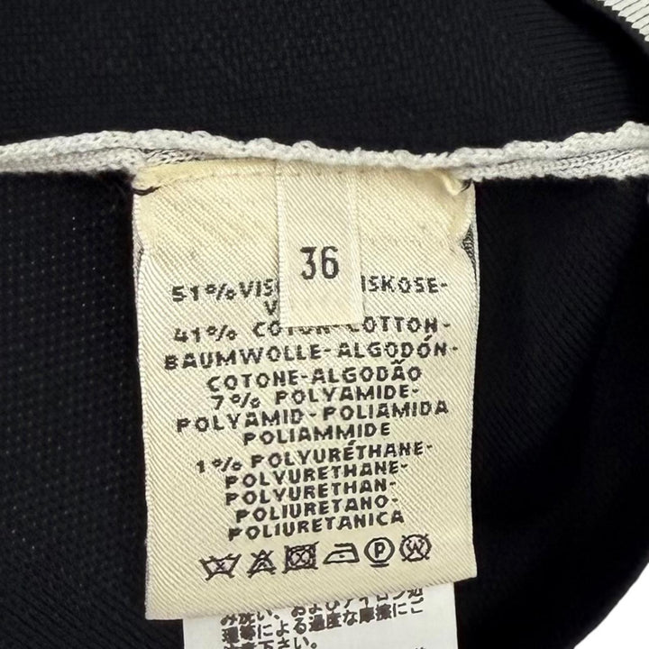Excellent HERMES knit Two-tone, high-gauge knit black Rayon Women 36