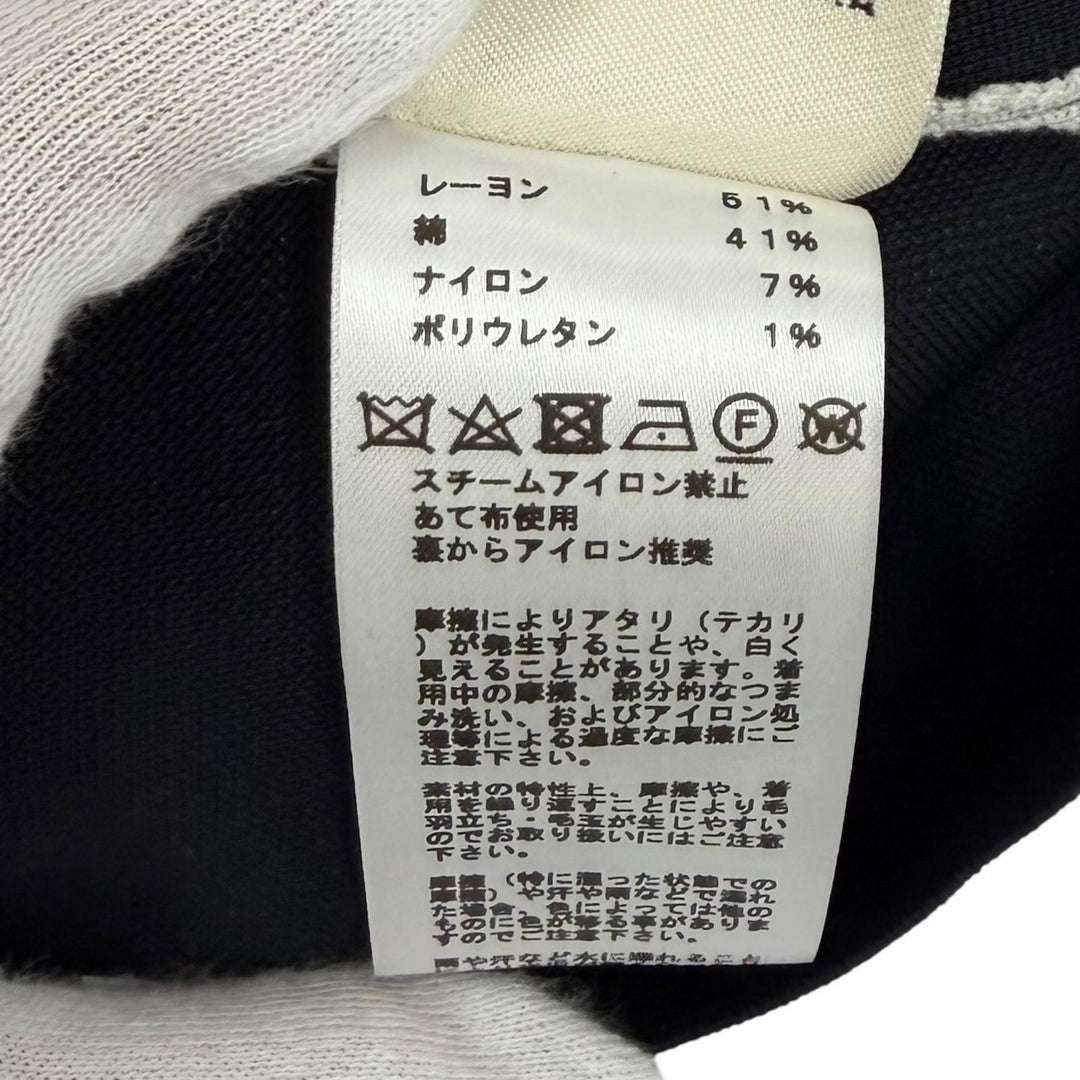 Excellent HERMES knit Two-tone, high-gauge knit black Rayon Women 36